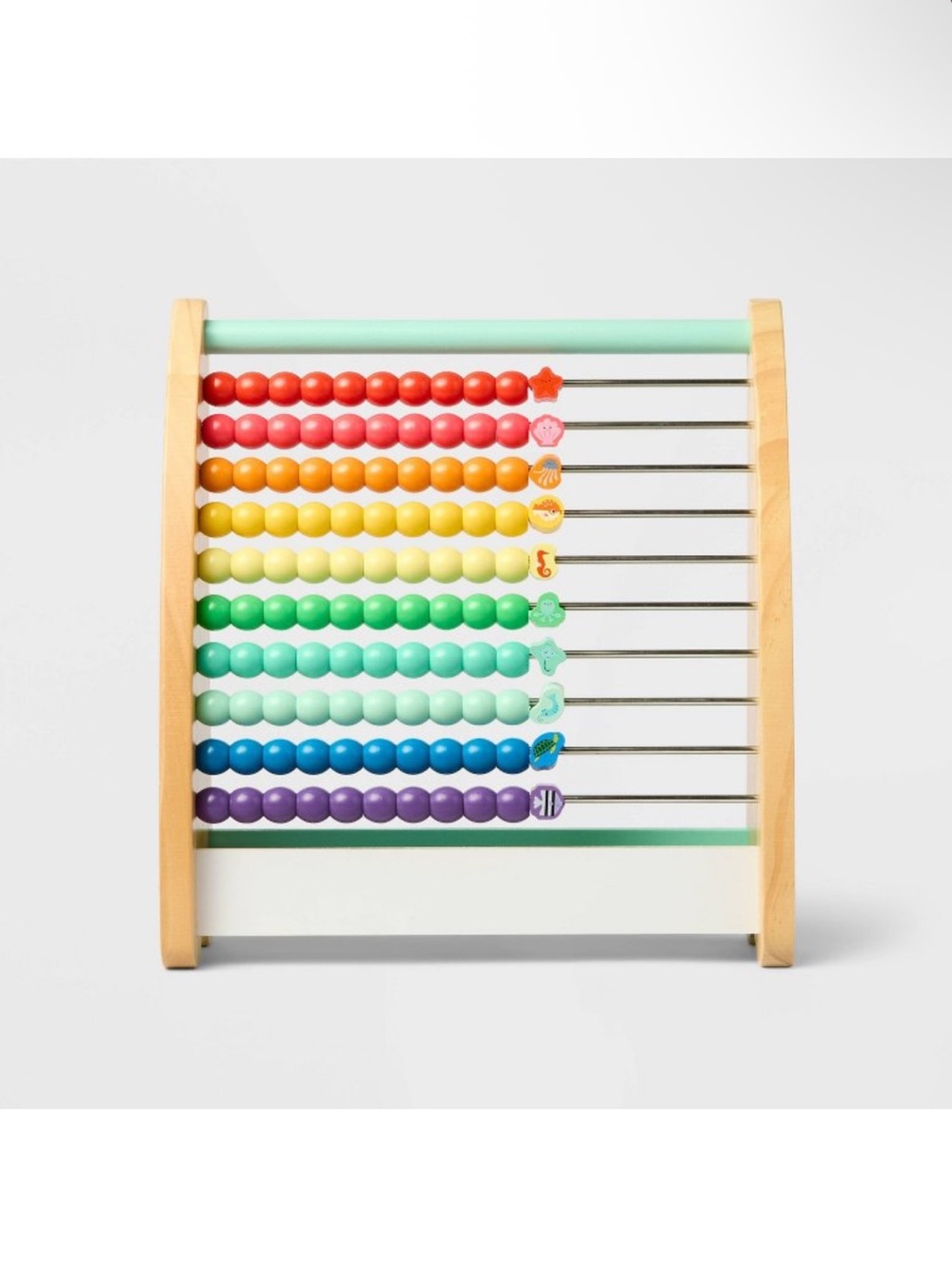 Wooden Rainbow Abacus Toy in Multicolor - Educational Counting Beads